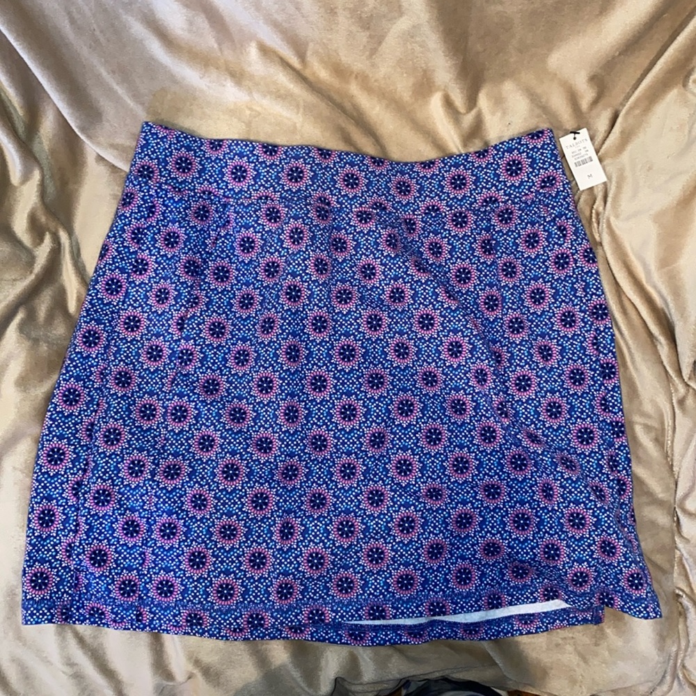 Talbots blue and pink stretchy skirt